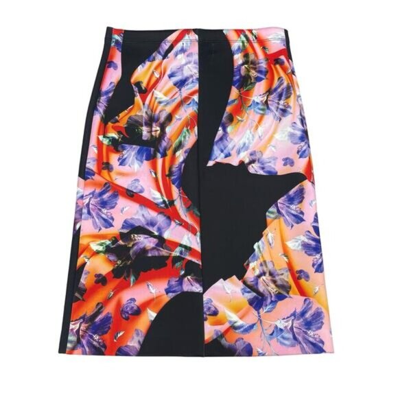 CLOVER CANYON Neoprene Printed Pull-On Pencil Skirt Sz XS - Picture 4 of 4